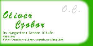 oliver czobor business card
