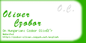 oliver czobor business card